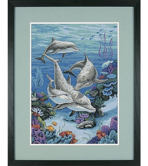 The Dolphins' Domain Counted Cross Stitch Kit
